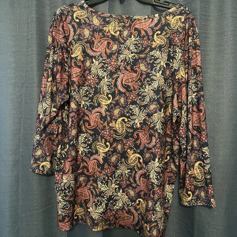Gloria Vanderbilt Paisley Print Women's Top